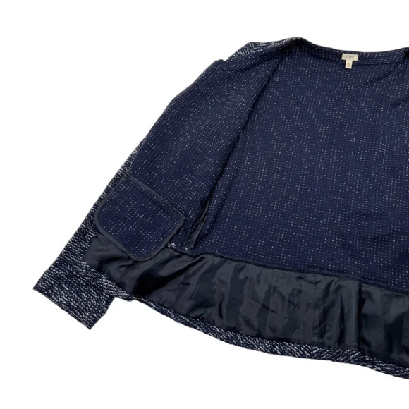 J. Crew Boucle Tweed Zip Peplum Jacket Blazer - Picture 9 of 15